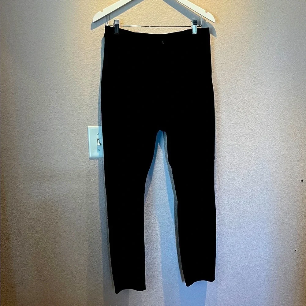 Soft Surroundings Urban Noir Leggings Womens M Faux Suede Pants Black Textured